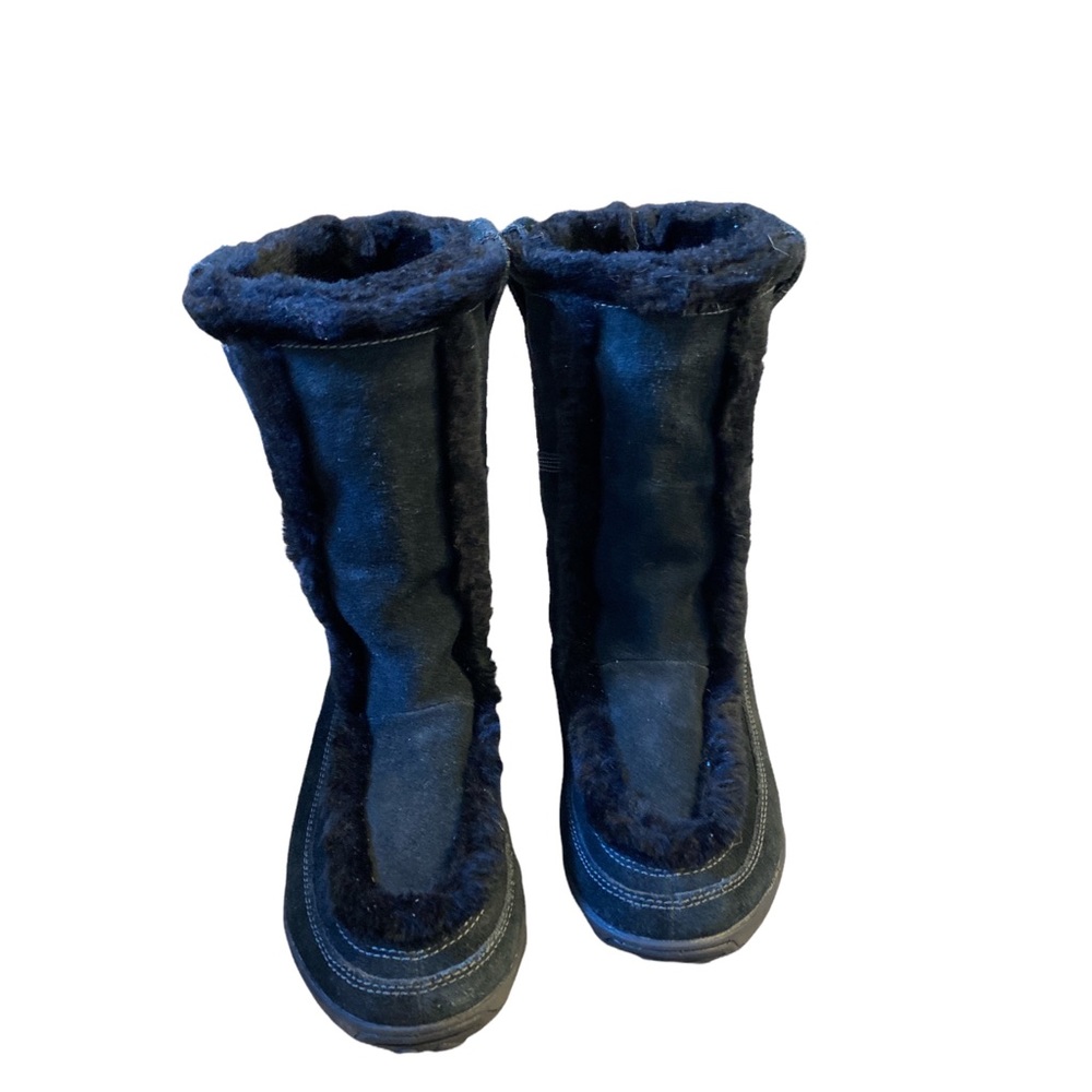 Timberland Mukluk Faux Fur Black Suede Size: 7.5